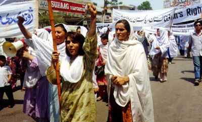 hundreds of women and girls participated at the demonstration