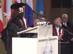 RAWA member after receiving the doctorate