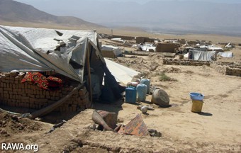 A refugee camp in outskirts of Kabul