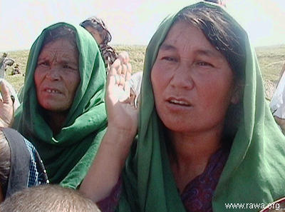 Earthquake victims in Nahrin
