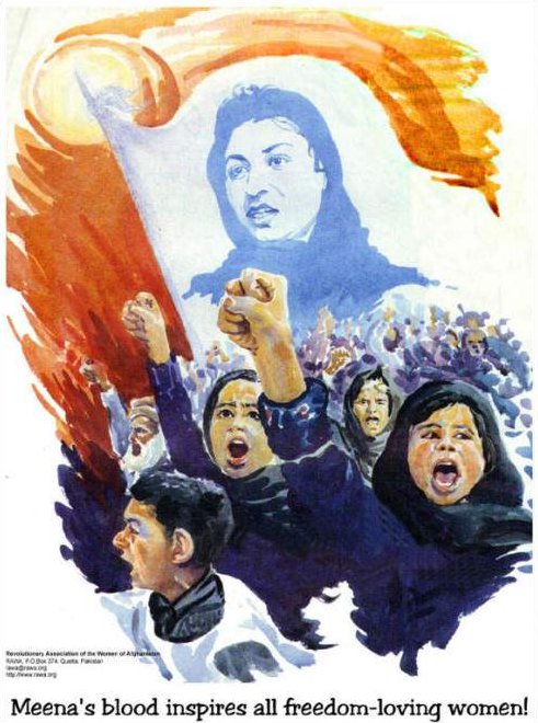 Poster of RAWA founder, Meena