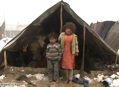 Displaced people in Kabul