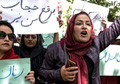 Afghan women protest Taliban decree to cover faces