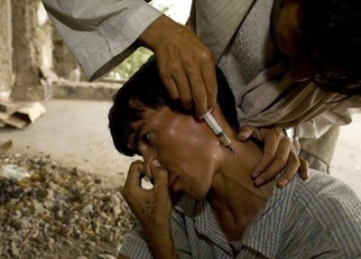 Reza, heroin addict in Afghanistan