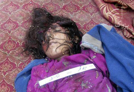 A 12-year old girl and a police officer, a relative of the girl, were killed by foreign troops during a raid on a house in eastern Nangarhar province, Afghanistan