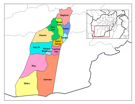 Map of Helmand province