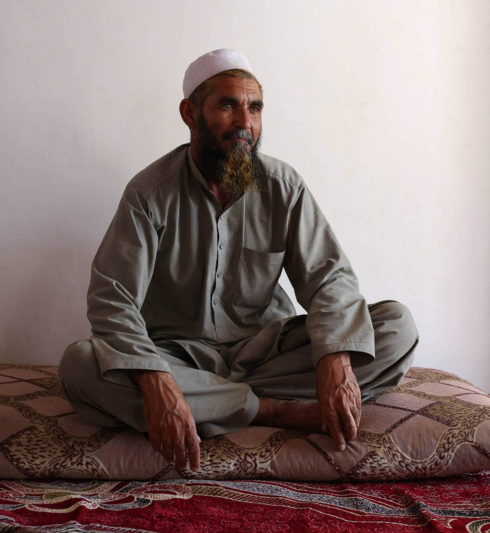 Mohammad Salim, a farmer living in Gulai Kali village next to Bagram