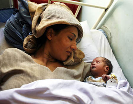 Mother with her newborn baby in Afghanistan