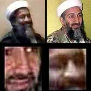 Two versions of Osama's photos