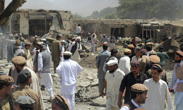Paktika, eastern Afghanistan market blast that killed dozens in July 2014