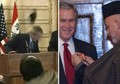Afghan reporters keep shoes on for Bush, ordered to call him “His Excellency”