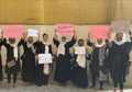 Women stage ‘silent protest’ in support of girls’ education in Afghanistan