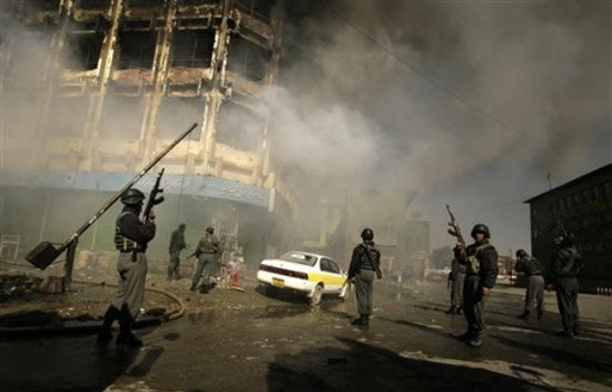 kabul city centre. Kabul under attack