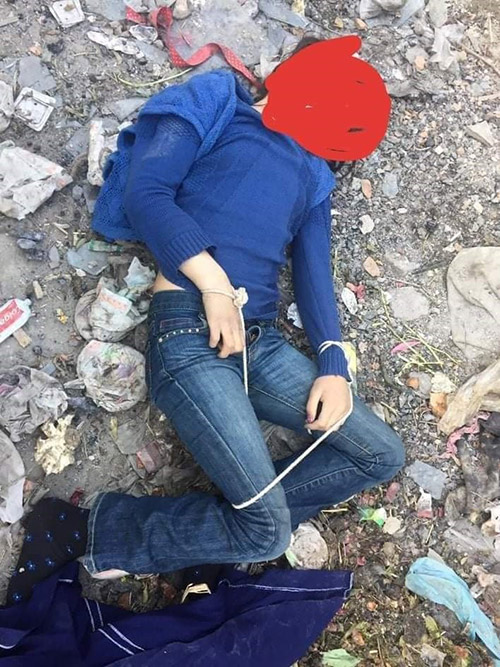 Deadbody of a young girls was found from rubish in Kabul
