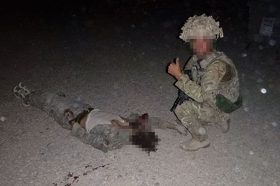 Photograph from the Live Leak website taken by members of No. 51 Squadron RAF Regiment of the aftermath of the taliban attack on Camp Bastion