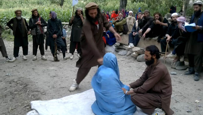 Taliban lashed two women for attending a music party in Nooristan province, Afghanistan