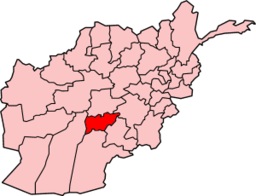 Map of Afghanistan with Oruzgan highlighted
