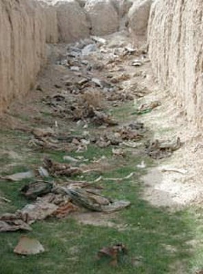 Mass grave near Mazar-e-Sharif