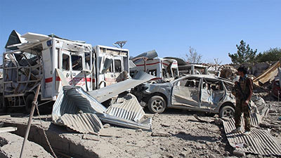 Taliban car bomb attack on NDS in Zabul, Afghanistan, Sep 19, 2019