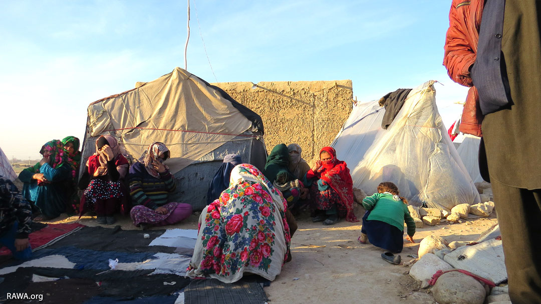 RAWA photo from displaced camp in Balkh province
