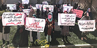 Protest in Kabul on Human Rights Day