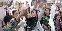 Taliban attack RAWA's peaceful protest rally in Islamabad, Dec.10, 2000