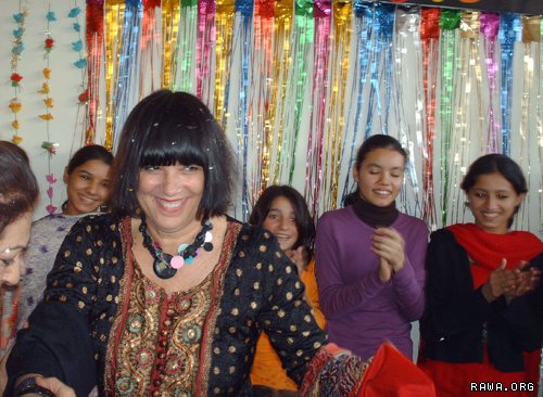 Eve Ensler in RAWA Orphanage